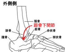 足関節の外側